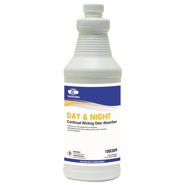 Theochem Laboratories Day and Night Wicking Odor Absorber, 32 oz Bottle, Lavender, PK12 500064